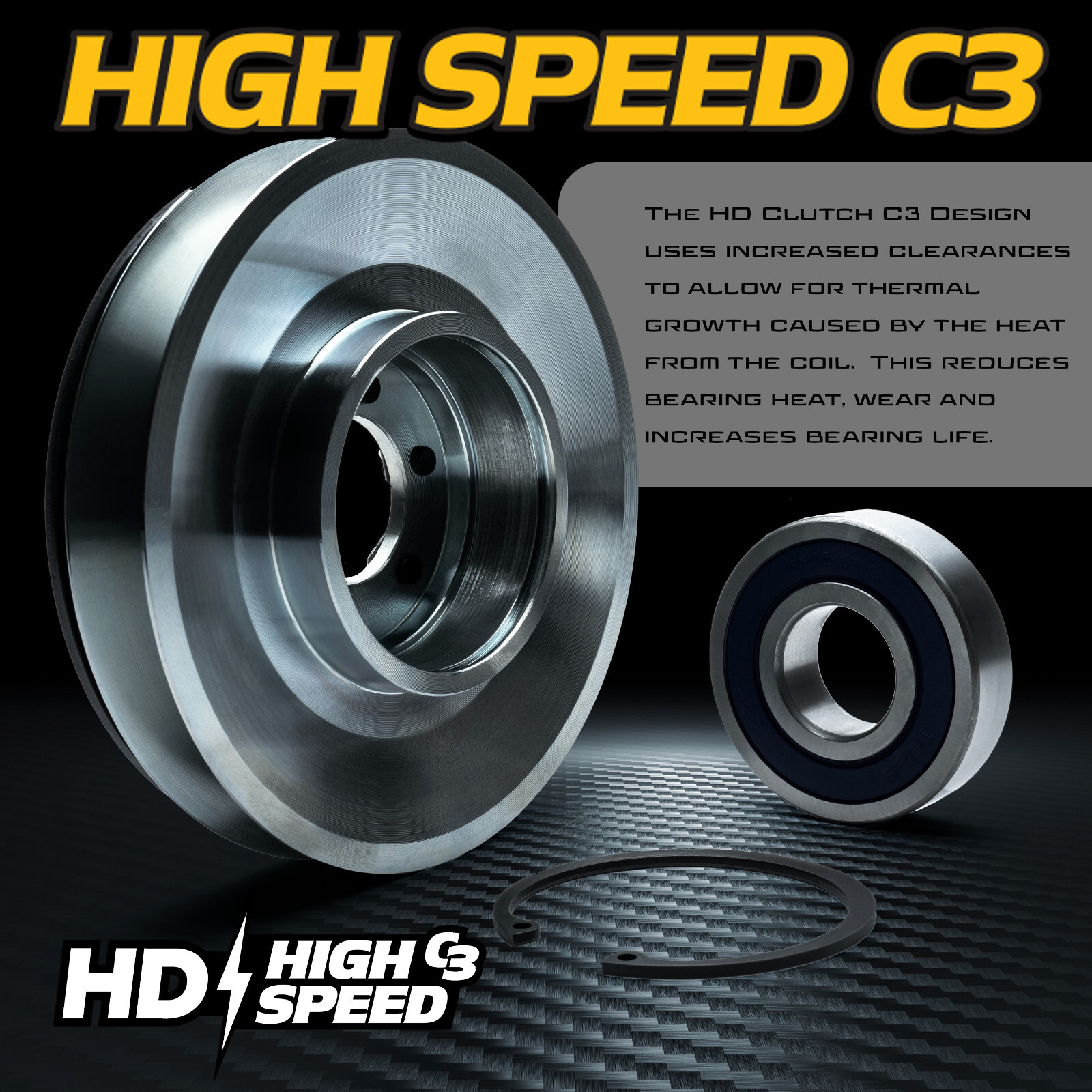 461660 BIGBearing HiTorque 300ftlb (OEM 250) PTO Clutch w/Anti Rotation for Scag