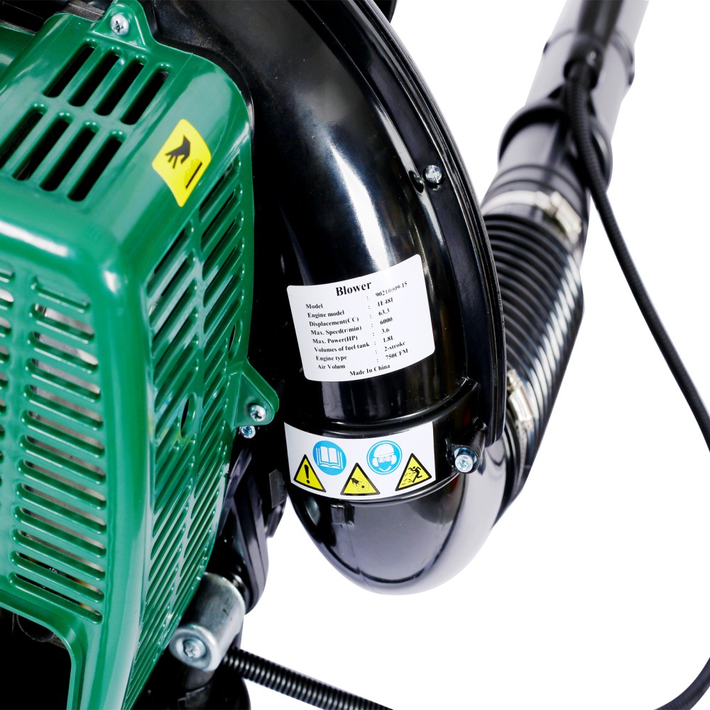 2 Stroke Backpack Leaf Blower, Gas 63.3cc 3.6HP 750 CFM Free Shipping
