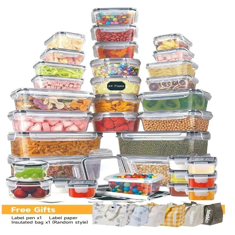 48Pc Airtight Food Storage Set plastic Containers & Lids Kitchen Organizer NEW..