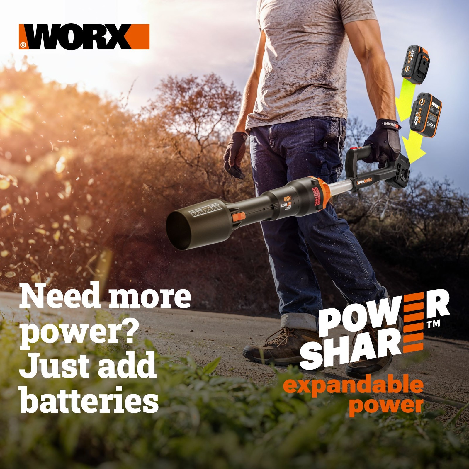 Worx 20V MaxLithium 2.0 Ah Battery (WA3575)-SU