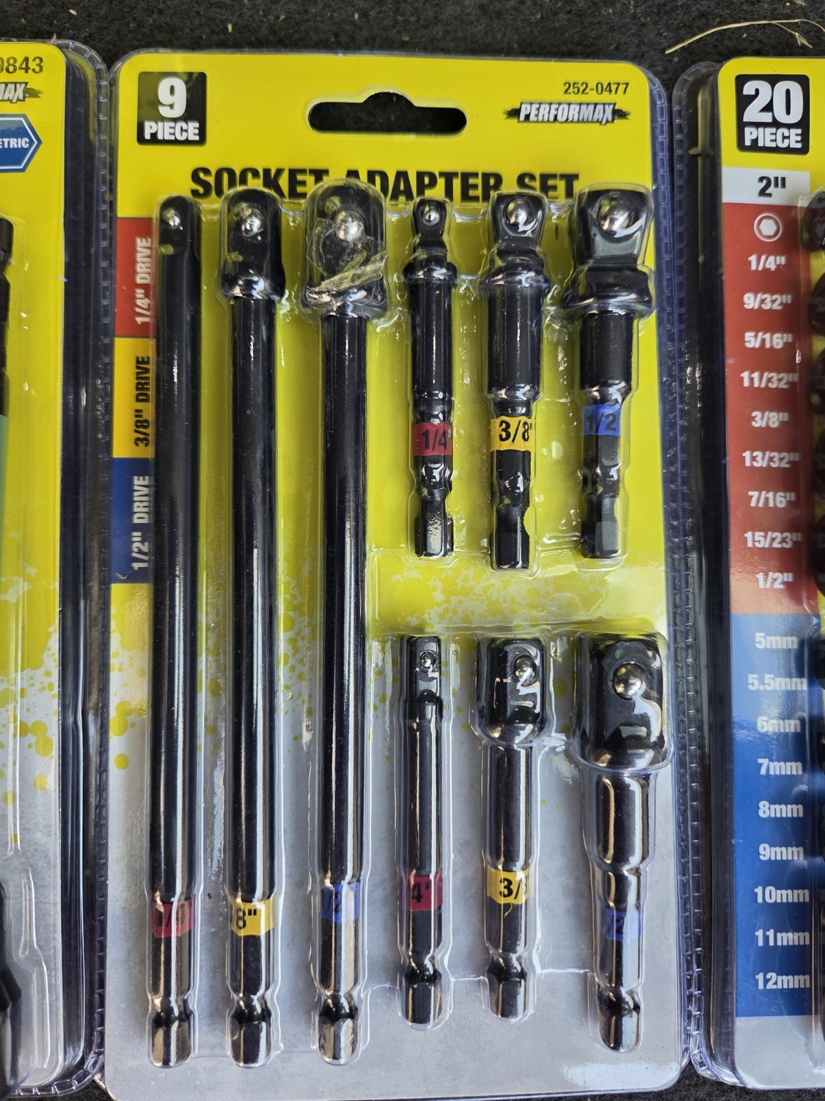 Performax 41PC 1/4 Hex Magnetic Nut Drivers SAE/Metric 2″ & 6″ + Socket Adapters