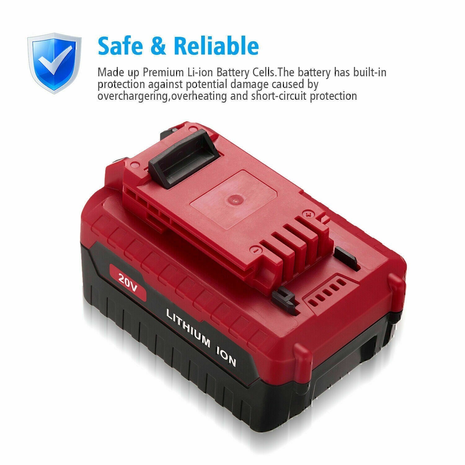 1-2PACK 8.0AH for PORTER CABLE 20 Volt Lithium-Ion Max PCC685L Battery &Charger