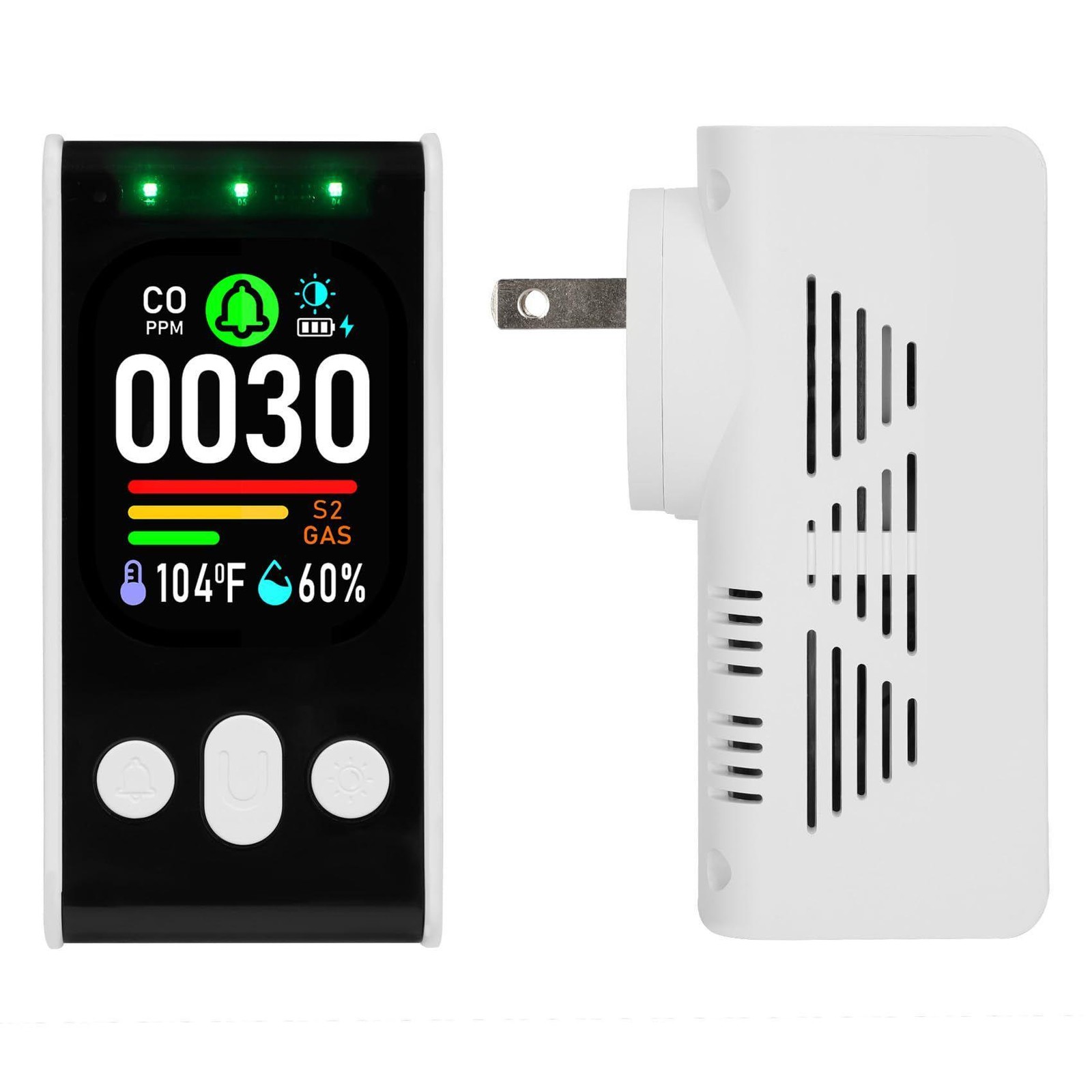 4in1/5IN1 Carbon Monoxide Detectors Plug-in Natural Gas Detector&Carbon Monoxide