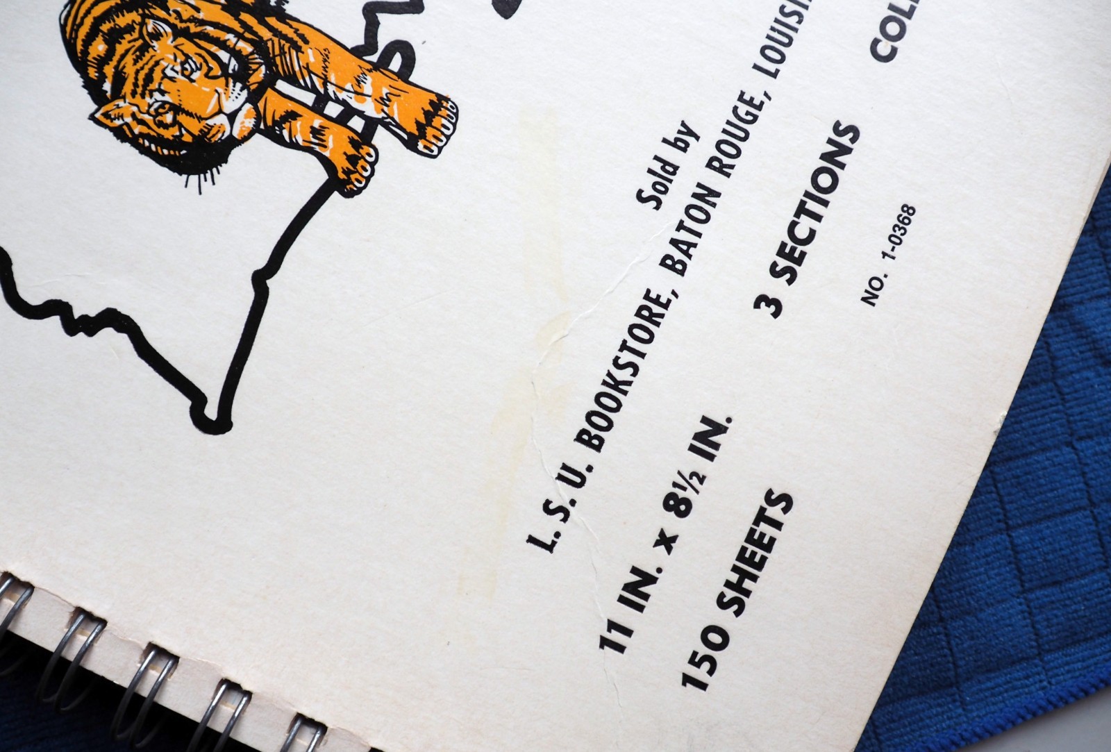 VTG Spiral Bound L.S.U. Tigers Notebook – Bookstore College Ruled 11 IN x 8.5 IN