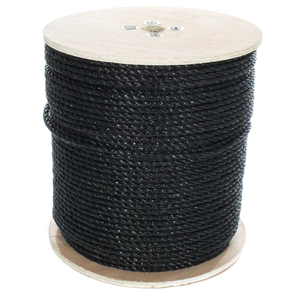 GOLBERG Twisted Polypropylene Rope 1/4″, 5/16″, 3/8″, 1/2″, 5/8″ in Black