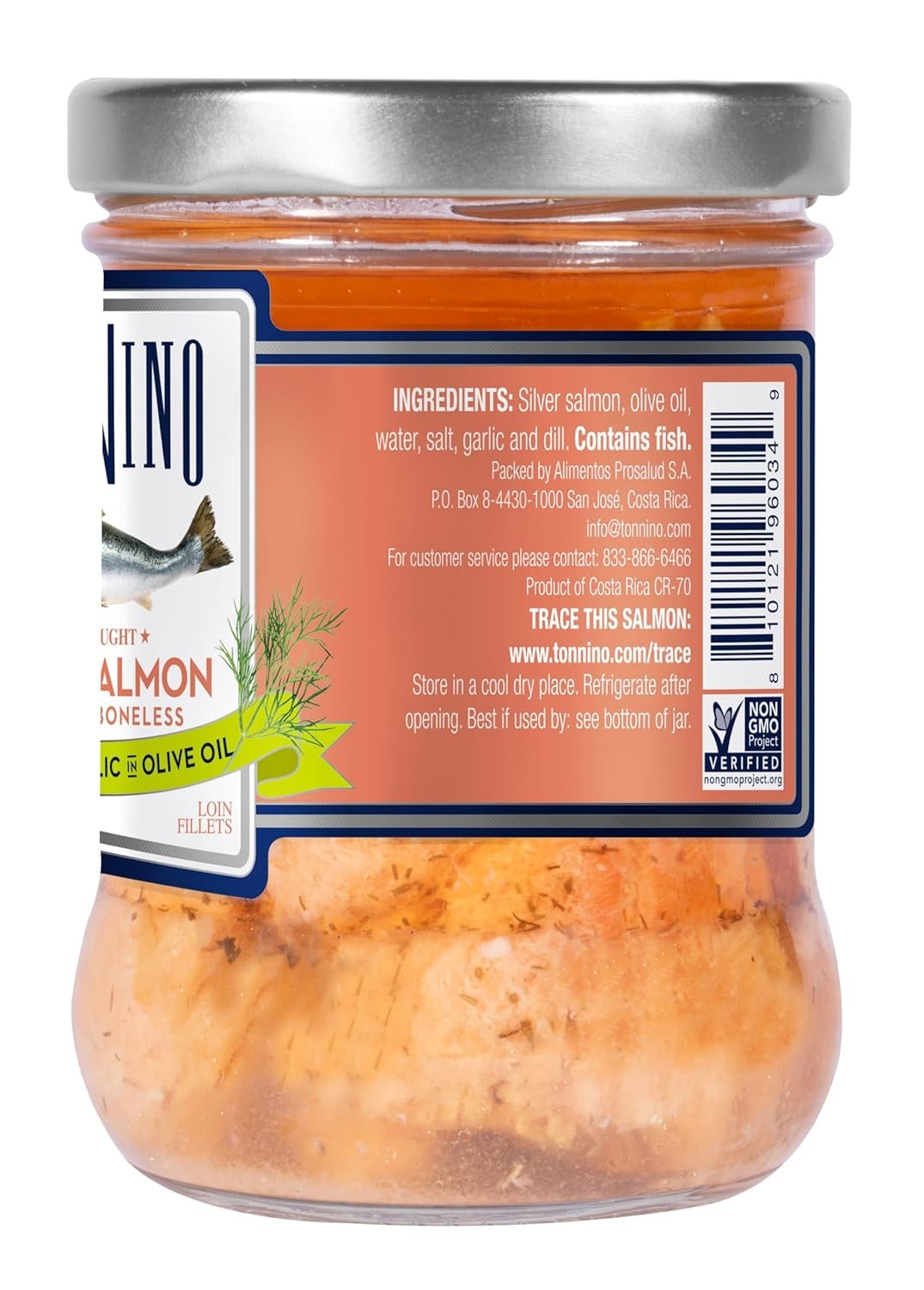 Tonnino Silver Salmon with Dill, Garlic, and Olive Oil 6.3 oz