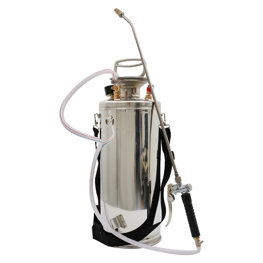 Stainless Steel Sprayer Pump Sprayer W/ Adjustable Nozzle Hose 1/1.5/2/3/3.5Gal