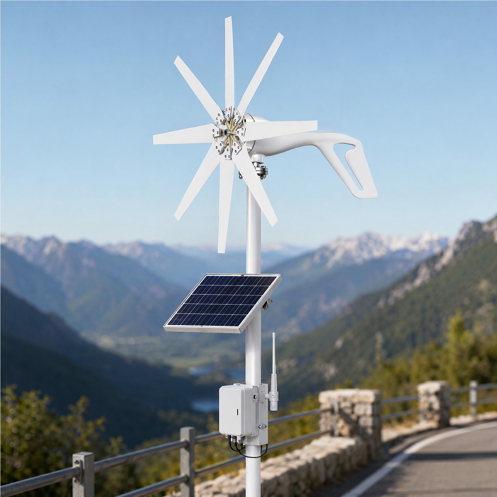 2000W 8 Blades Wind Turbine Generator Kit 24V Windmill w/Controller Home Power