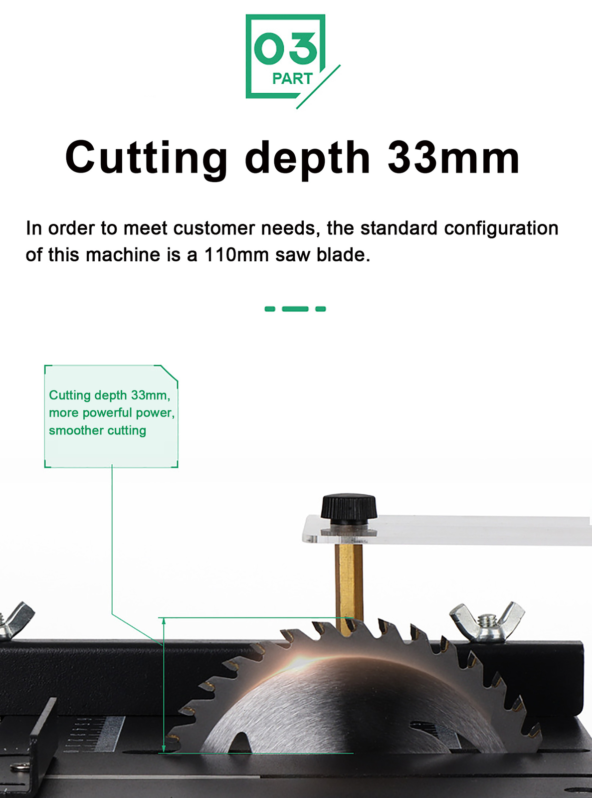 Compact Heavy Duty Table Saw Rotating Speed 1000-3000r/min Work Shop Portable US