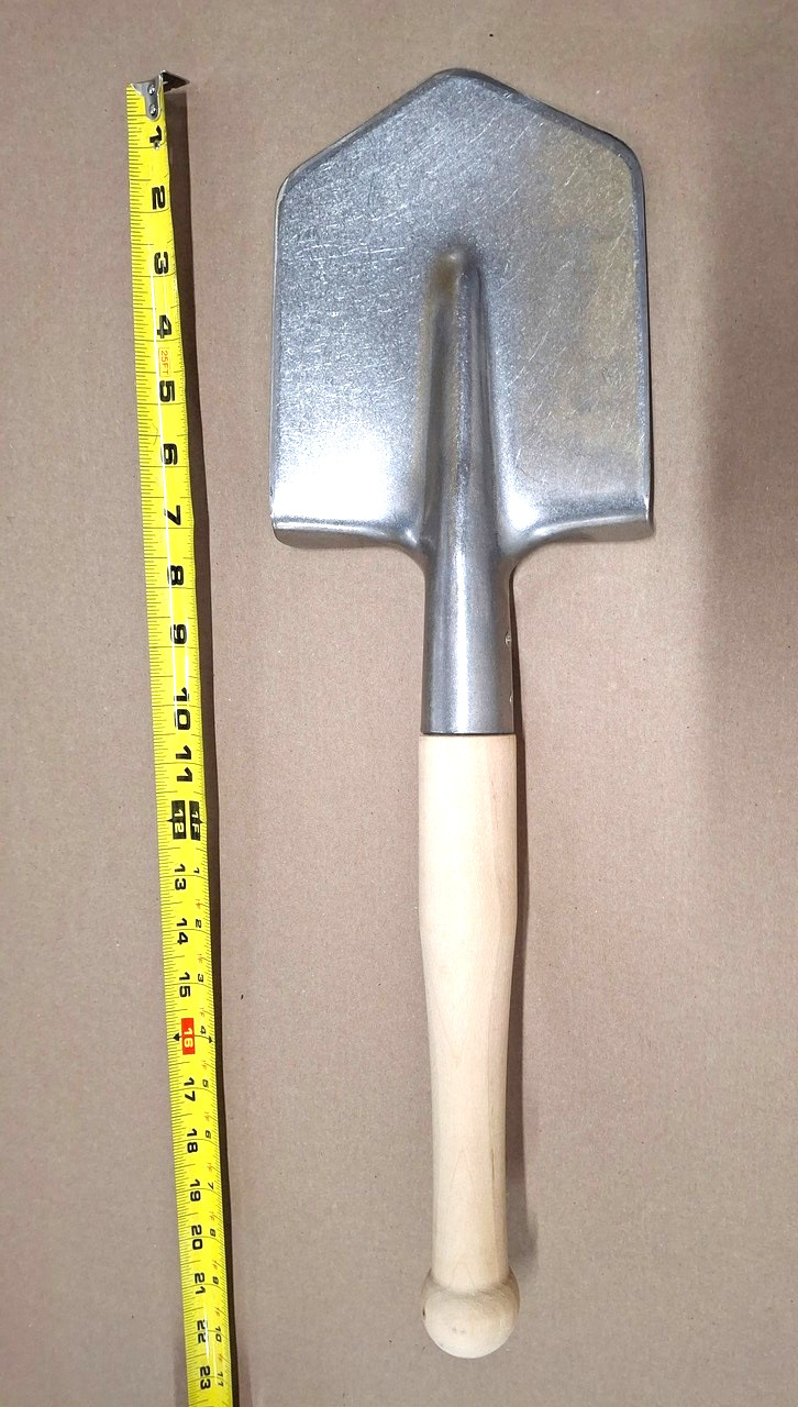 100% Titanium Lightweight Large Shovel Durable Sharp Edges Solid Wood 10″ Handle