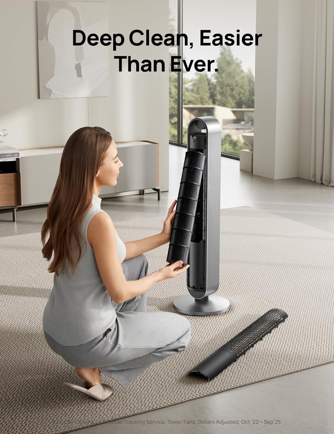 DREO 42-Inch Tower Fan – Powerful, Quiet & Efficient Whole-Room Cooling