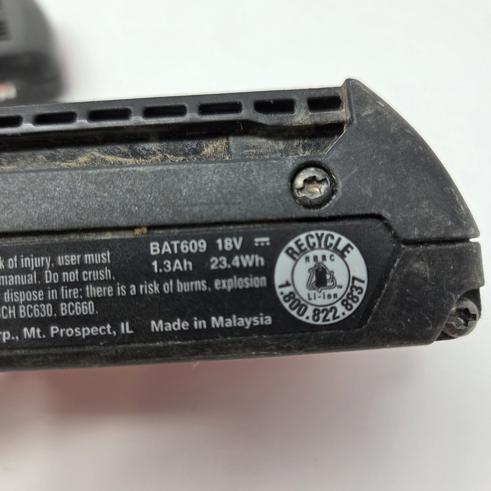 3x Bosch Litheon Slim Pack 18V 1.3Ah Battery Model Bat609 Batteries Only