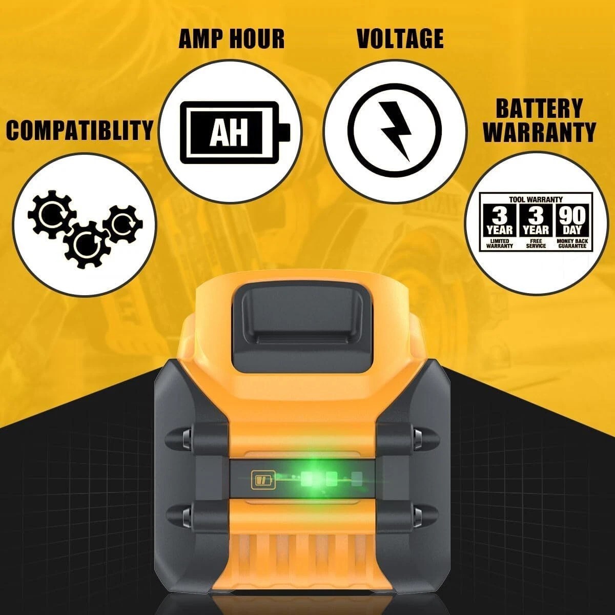 1Pack 12Ah DCB609-2 For DEWALT DCB615 20V/60V MAX FLEXVOLT Li-Ion Battery DCB609