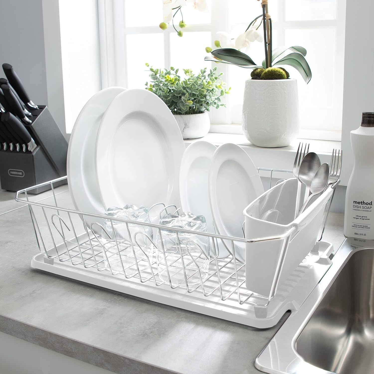 Kitchen Dish Rack Food Products Drying Rack Large, White For Dish Drainer