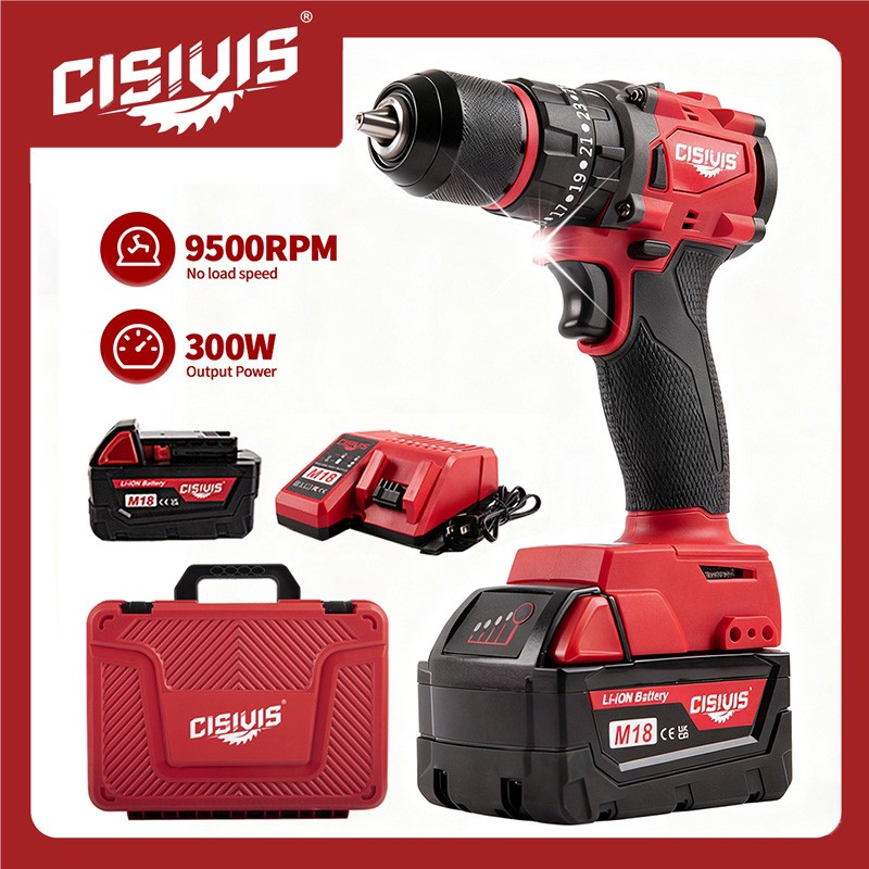 For Milwaukee M18 Battery Cordless Drill Driver Kit With Battery & Charger