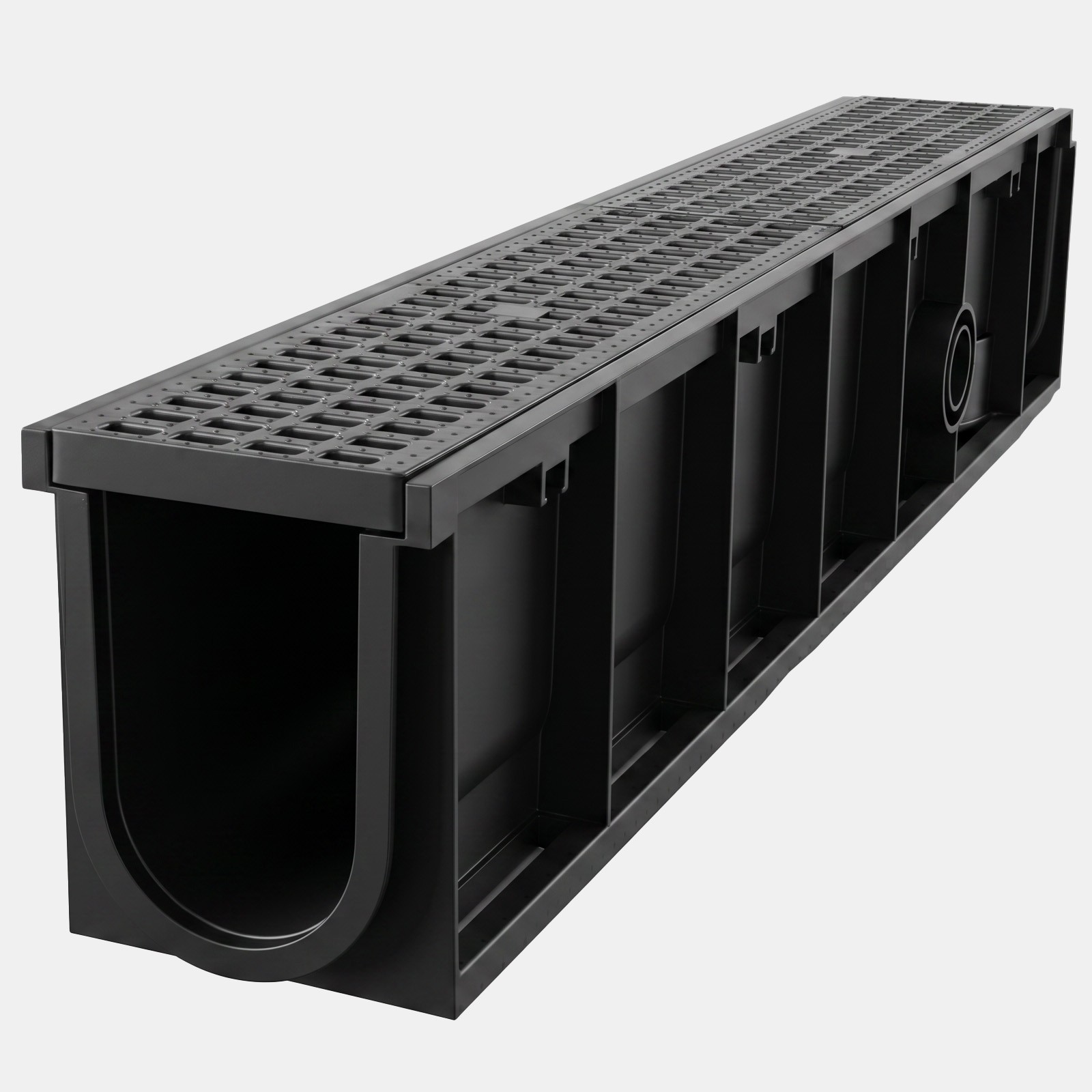 Uimoso 40.1 x 6.1 x 8.0 in HDPE Linear Drainage Channel, 4-Pack