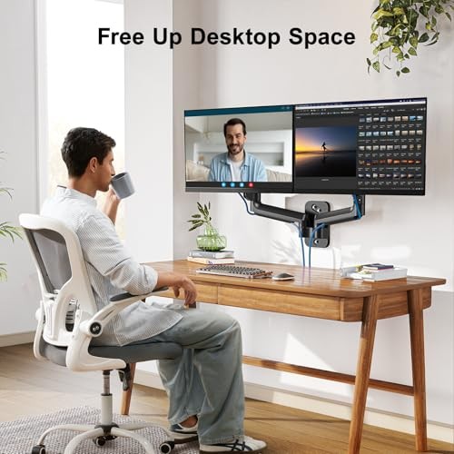 Gaming Dual Monitor Wall Mount for 17-32 Inch Computer Screen Mount (4.4