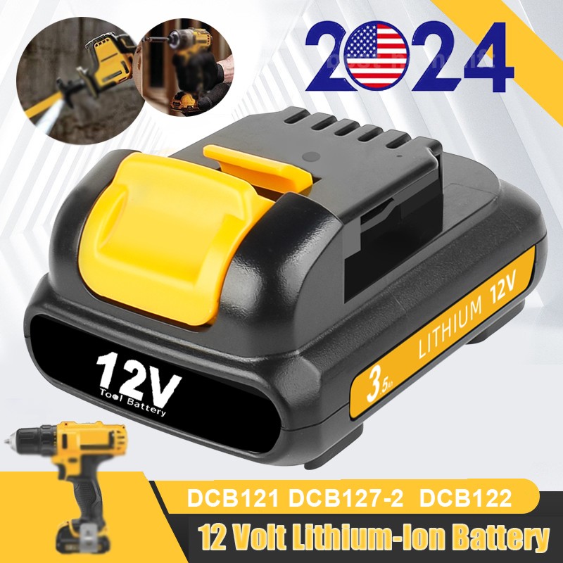 12V 4.0Ah 12 Volt Lithium-Ion For Dewalt Battery / Charger DCB127 DCB120 DCB101