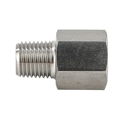 Yoebor 304 Stainless Steel Pipe 1/8″ NPT Male x 1/8″ G Female Thread 1 Pcs