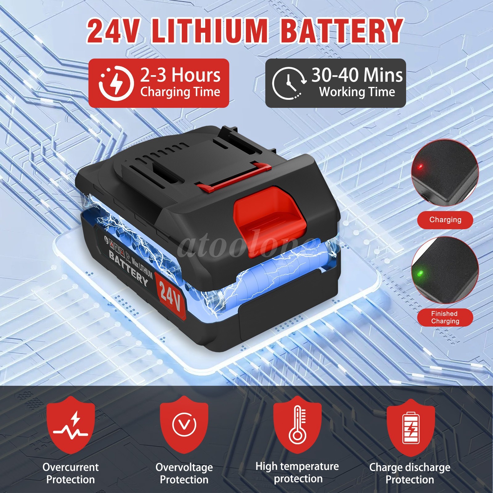 24V Cordless Weed Eater Electric Brush Cutter Lawn Edger Grass String Trimmer