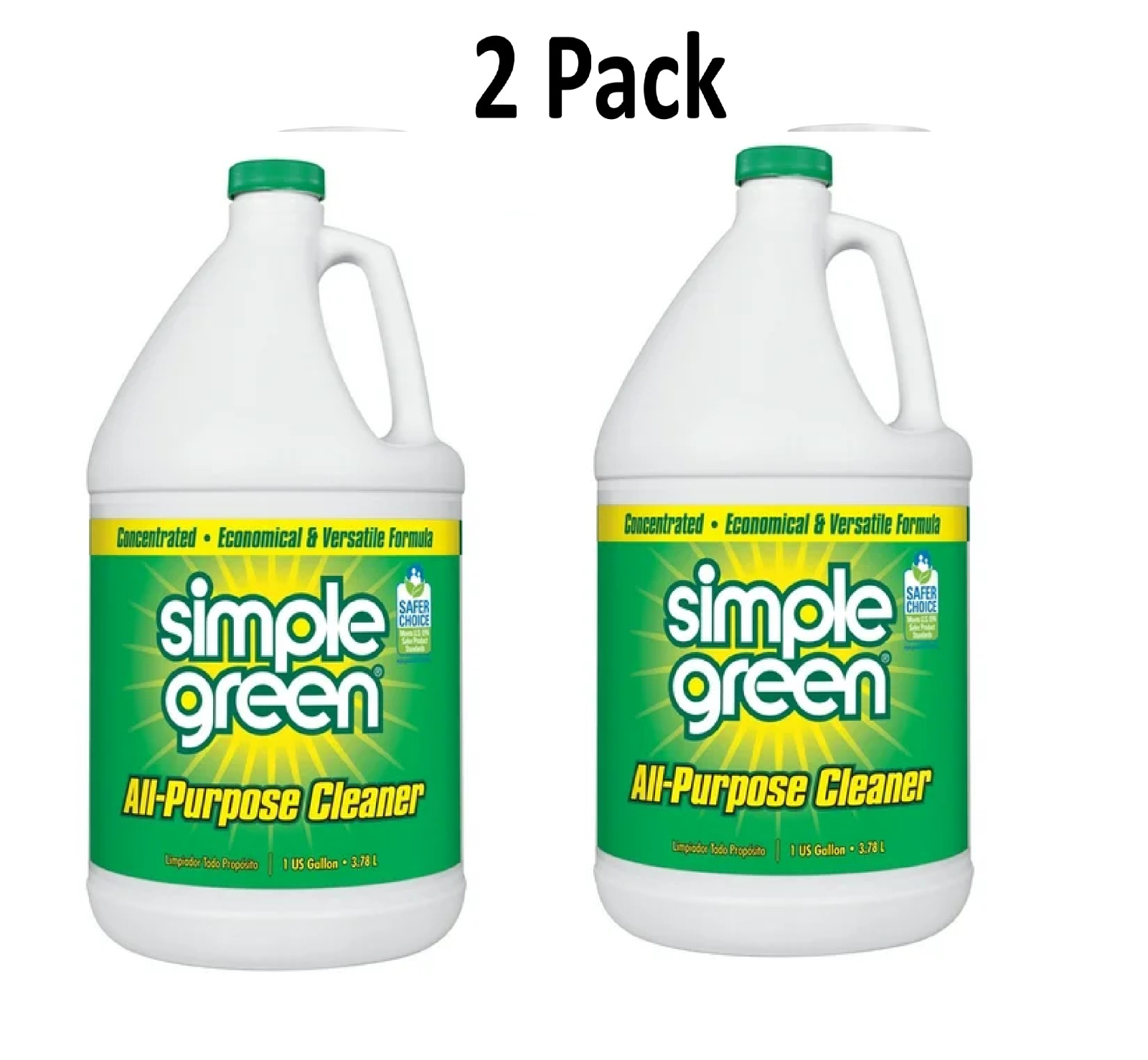 2 Pack-Simple Green All-Purpose Cleaner Concentrate, Original, 128 fl. oz New
