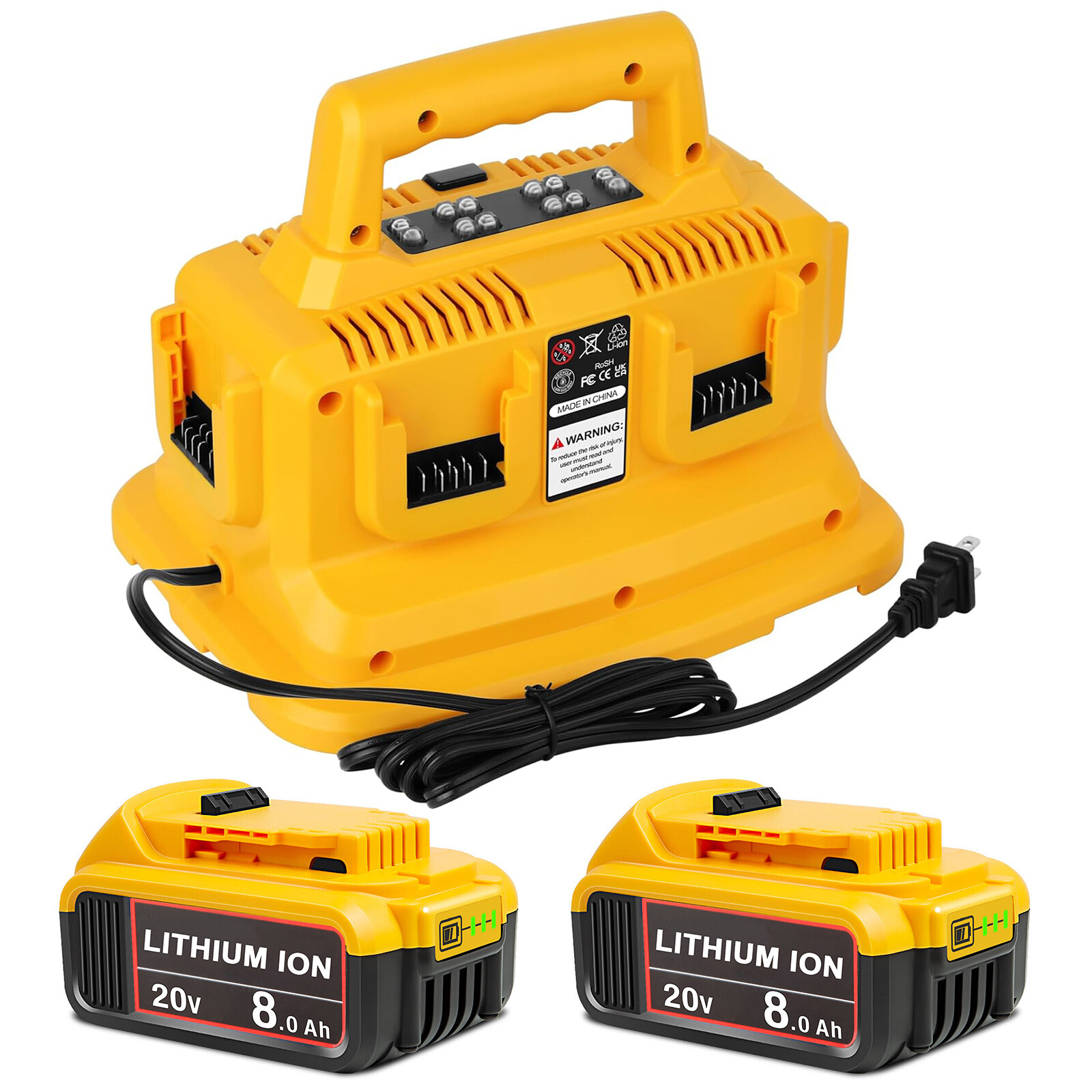 For DeWalt 20V 20 Volt Max 8.0AH Lithium Ion Battery DCB206-2 DCB205 DCB200-2 US