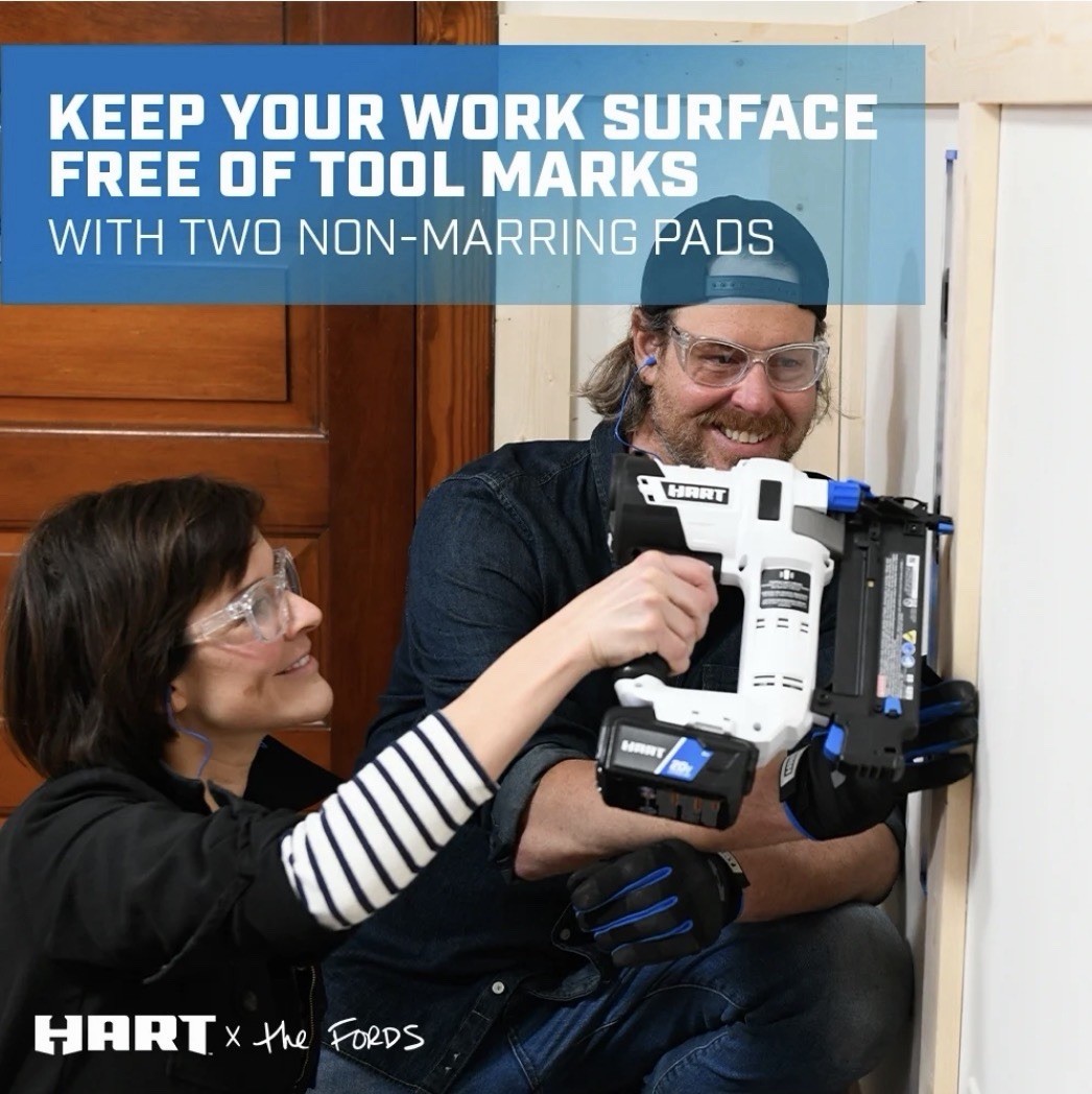 HART 20-Volt 2-inch 18-Gauge Battery-Powered Brad Nailer Kit, 1.5Ah Battery