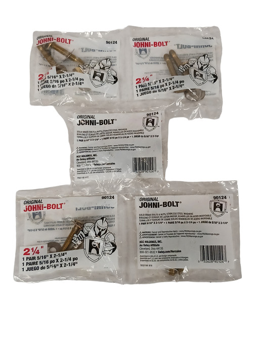5 PACK NEW Hercules 90124 Johni-Bolts TOILET 2 1/4″