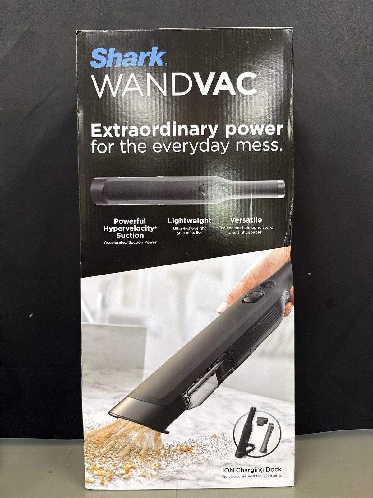Shark WV201 WANDVAC Handheld Vacuum, Lightweight at 1.4 Pounds with Powerful Suc