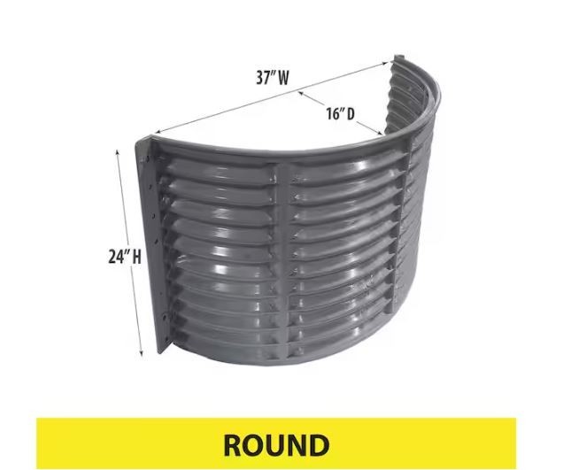 37 In. X 24 In. round Plastic Window Well