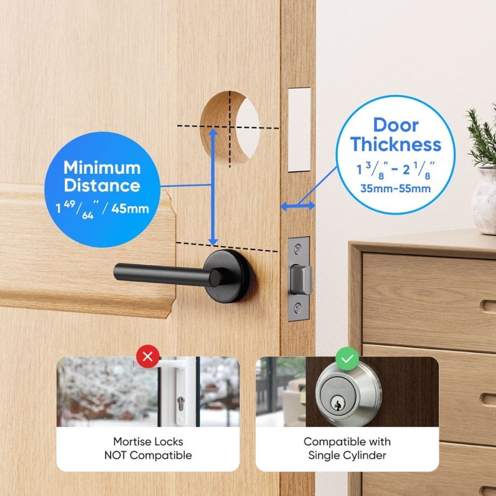 eufy Smart Door Lock Touch & Wi-Fi Fingerprint Keyless Lock Electronic Deadbolt