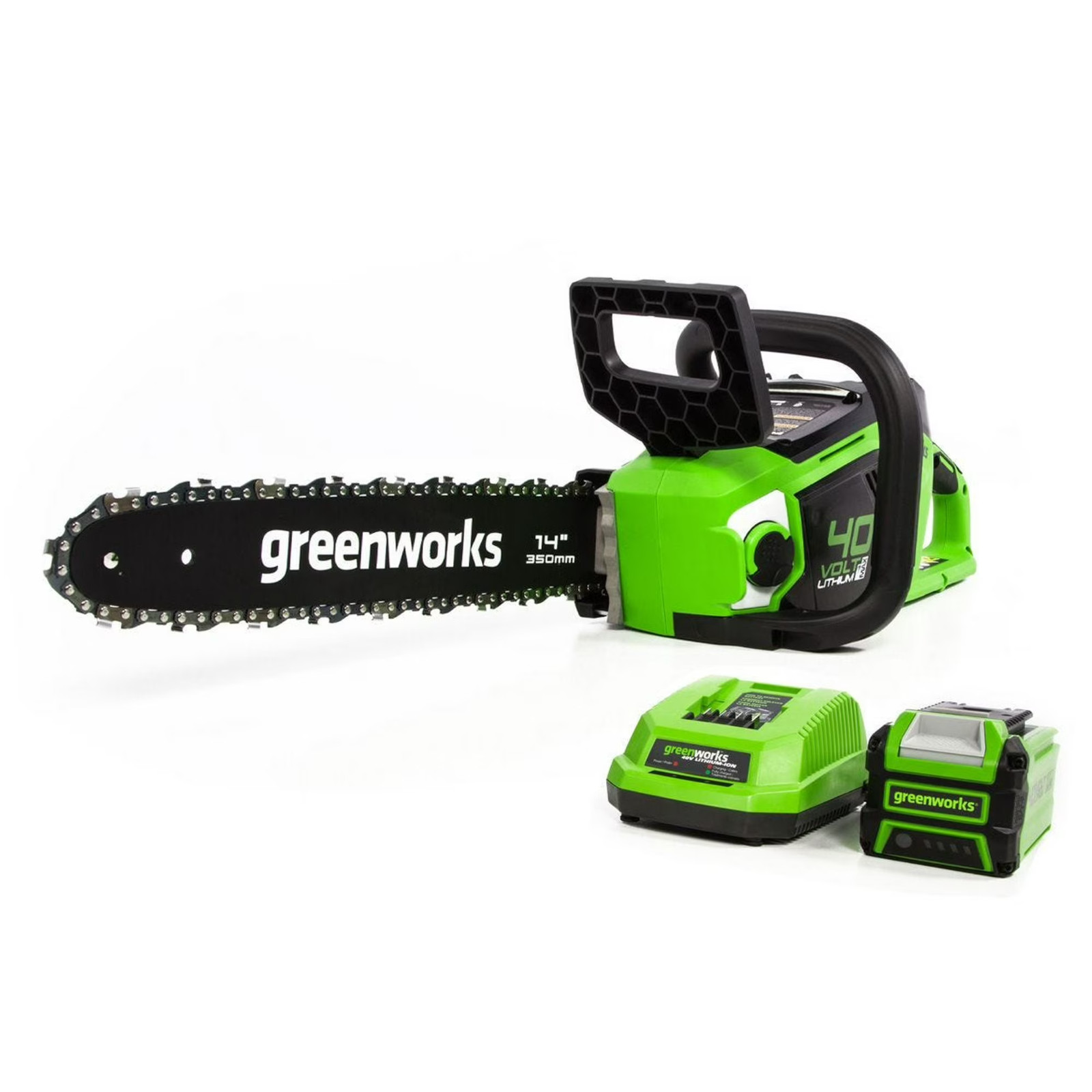 Greenworks 40V 14″ Brushless Chainsaw with 2.5 Ah Battery & Charger 2012802