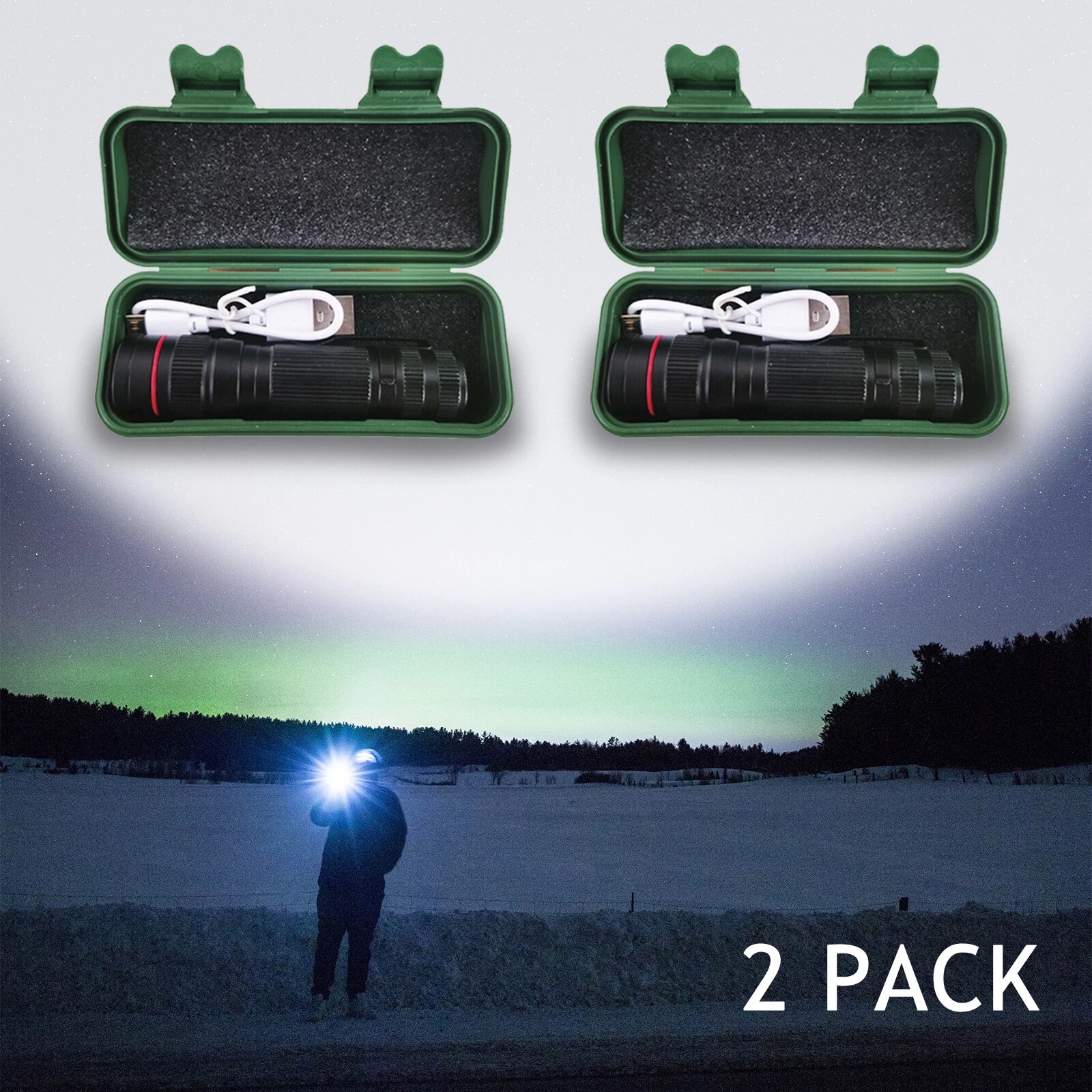 35000000 lumens Small LED Mini Flashlight Pocket Super Bright Torch Rechargeable