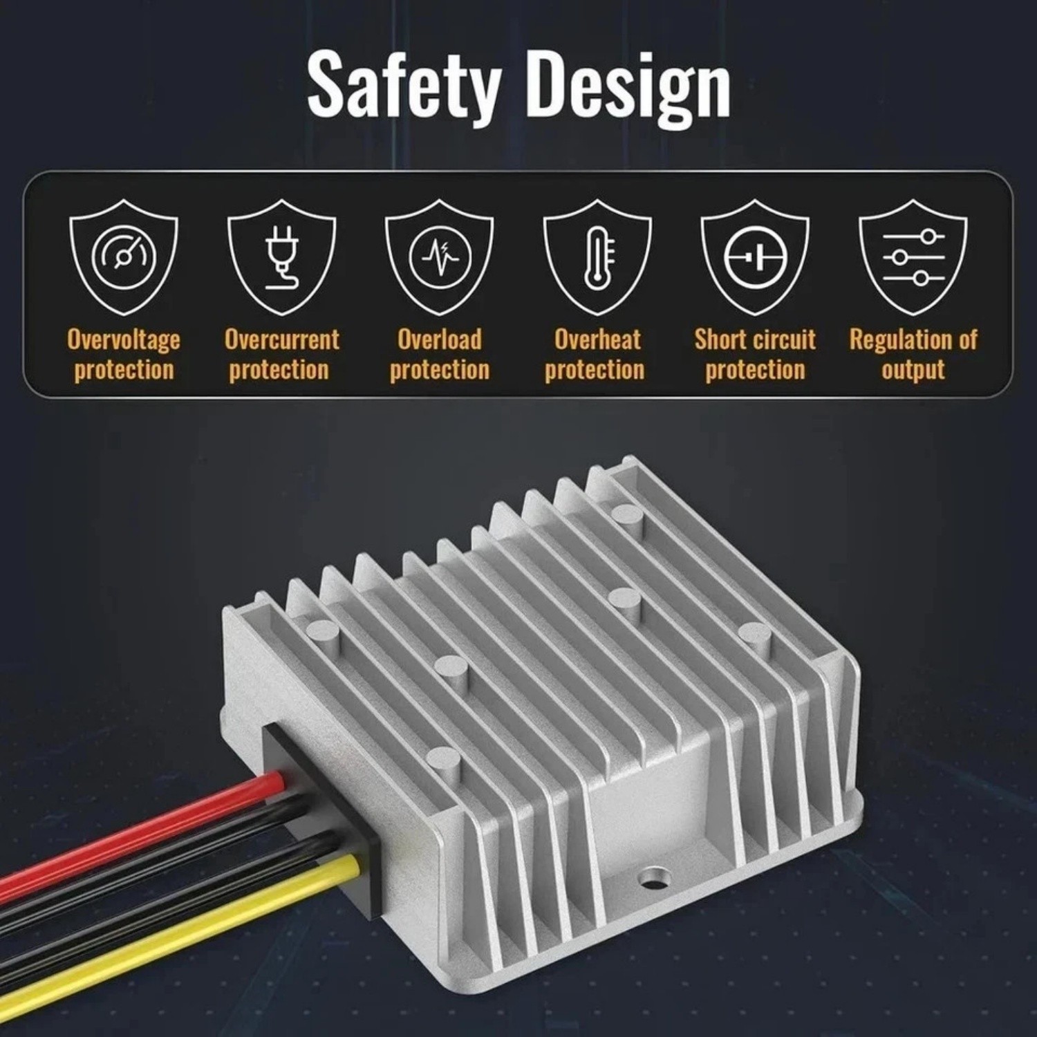 Voltage Reducer，240W 20A Step Down Converter Adapter Compatible with Dewalt 20V