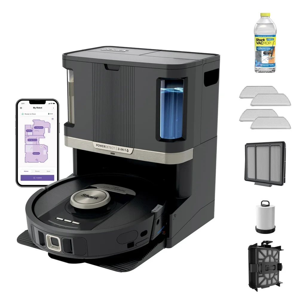 Shark PowerDetect 2-in-1 Robot Vacuum Mop NeverTouch Pro Self-Cleaning UR2850ZE