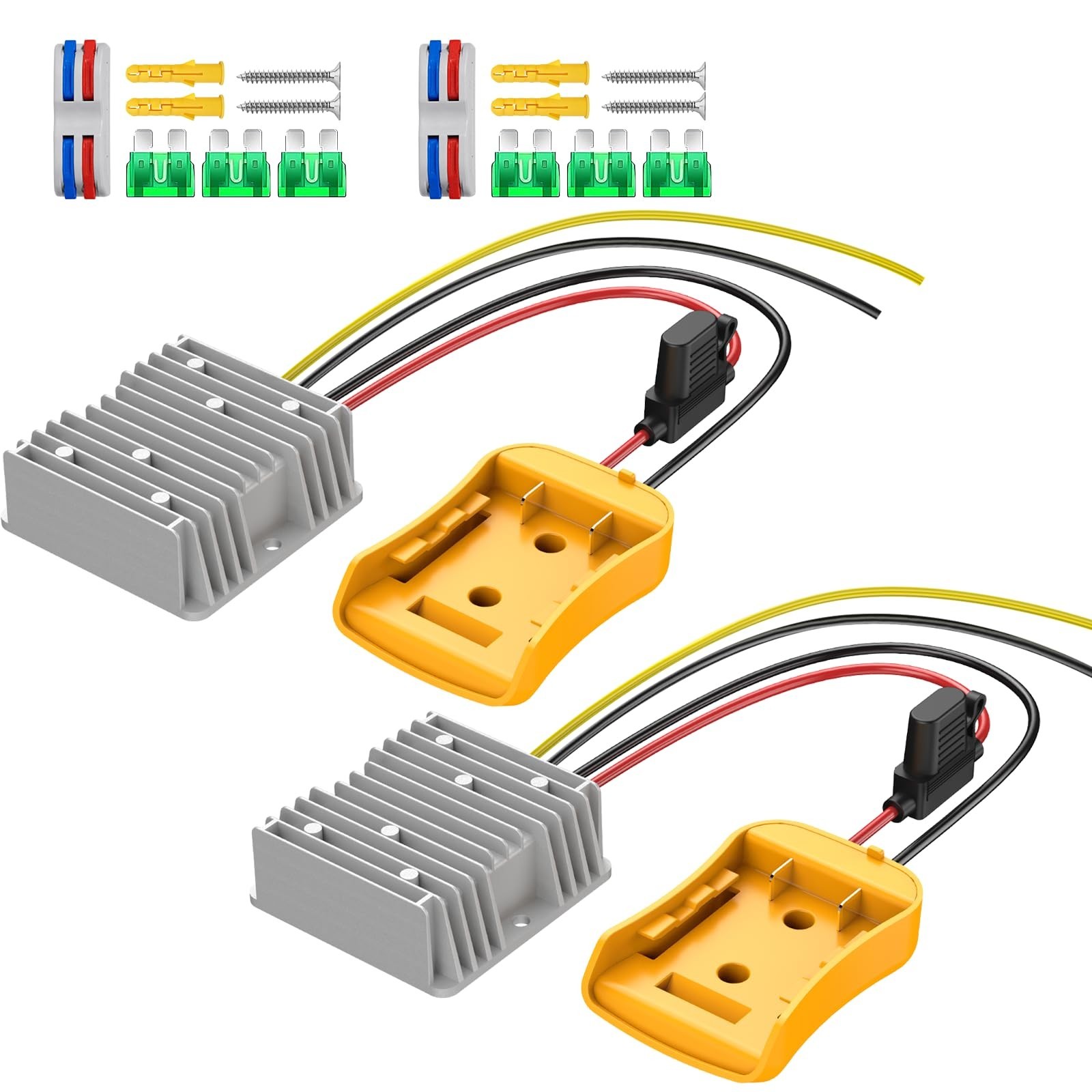 20V to 12V 240W Step Down Converter Compatible with DeWalt 20V Battery Adapter
