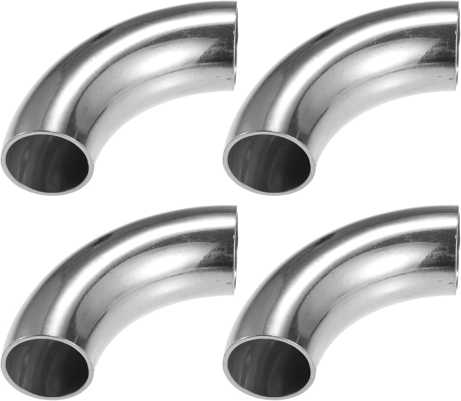 4 Pcs OD 1 Inch 90 Degree Mandrel Bend Elbow SS304 Stainless Steel Bend Tube