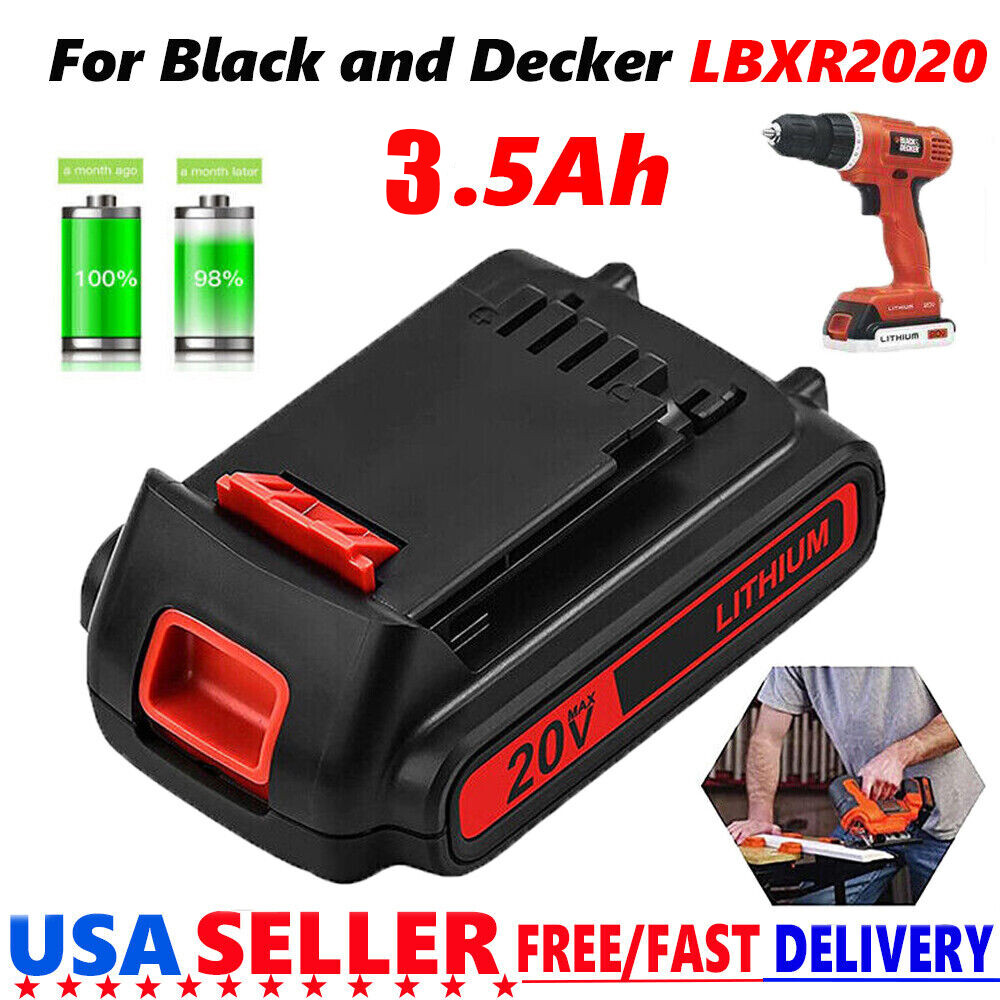 1-2PCS For Black and Decker LBXR20 Lithium MAX Battery 20V Power Tools
