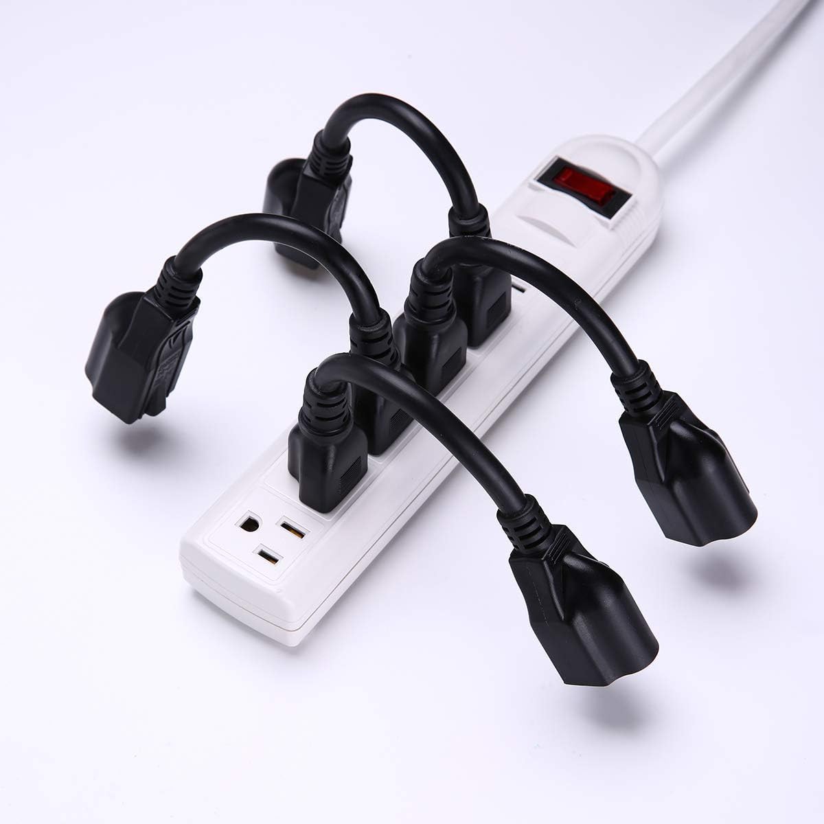 [ETL Listed] Miady Short Power Extension Cord Outlet Saver, 16AWG/13A, 3 Pron…