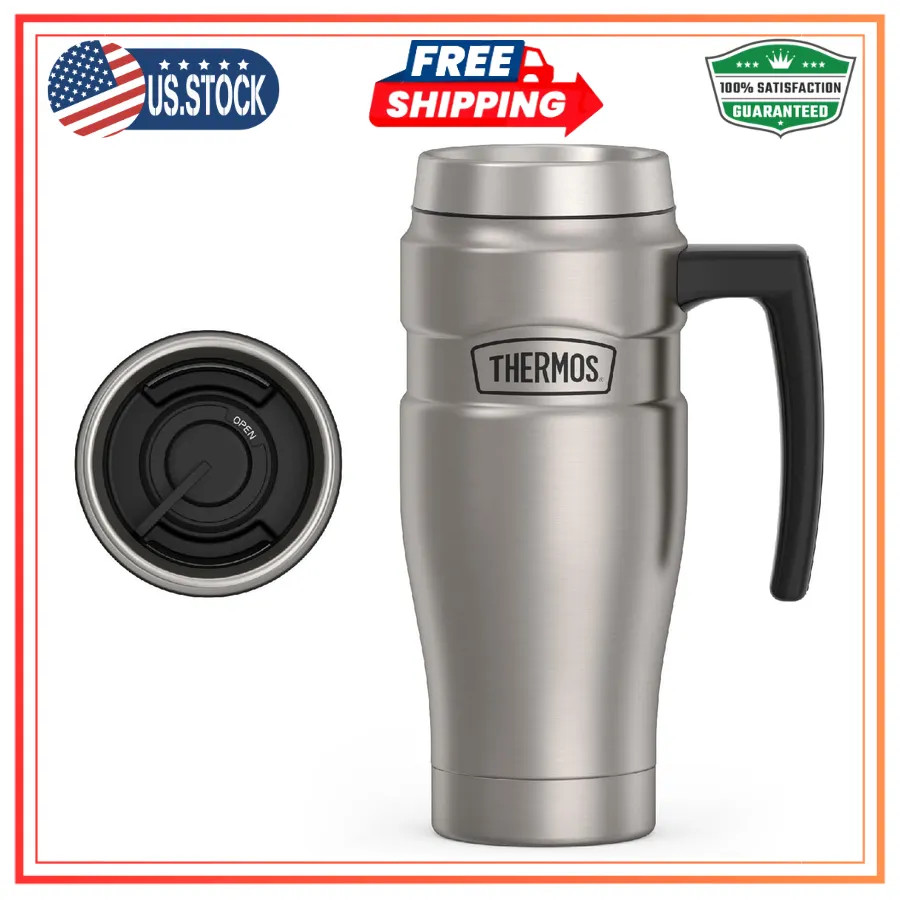 Thermos Stainless King 16oz Vacuum Insulated Tumbler Midnight Blue Coffee Travel