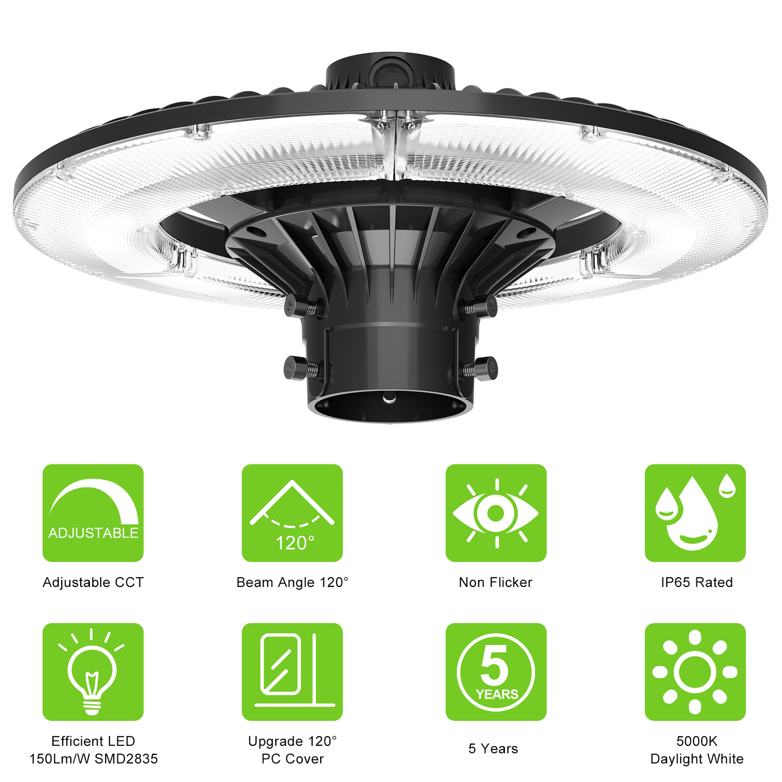 LED Post Top Area Light 80W/100W/120W/150W/200W Outdoor Parking Lot Street Lamp