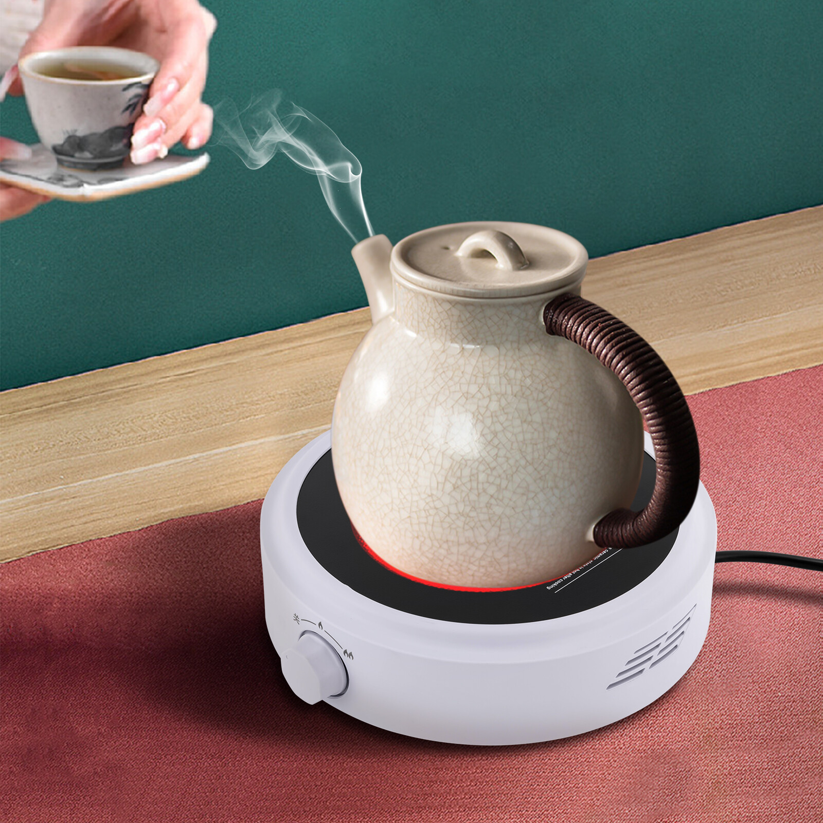 700W Portable Mini Electric Stove Hot Plate Adjustable For Boiling Tea Coffee