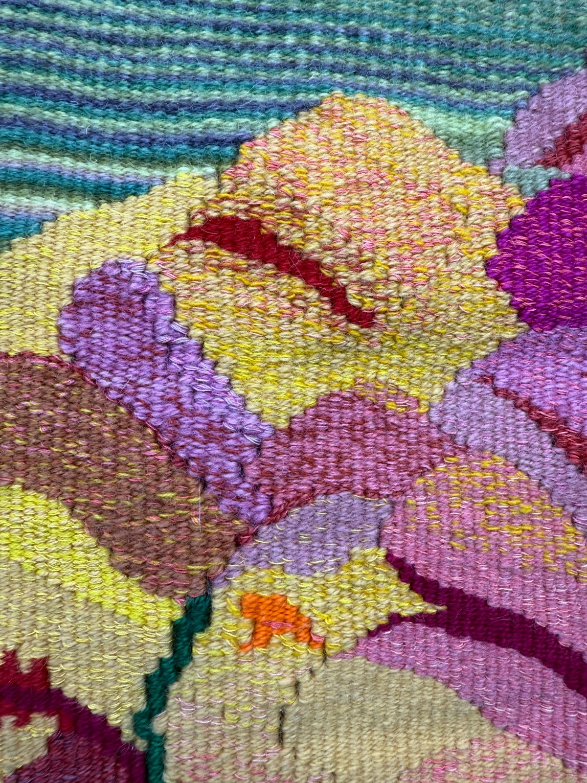 Vintage Beautiful Hand Woven Wool Weaving Tapestry Kilim Rug 50×41 Cm