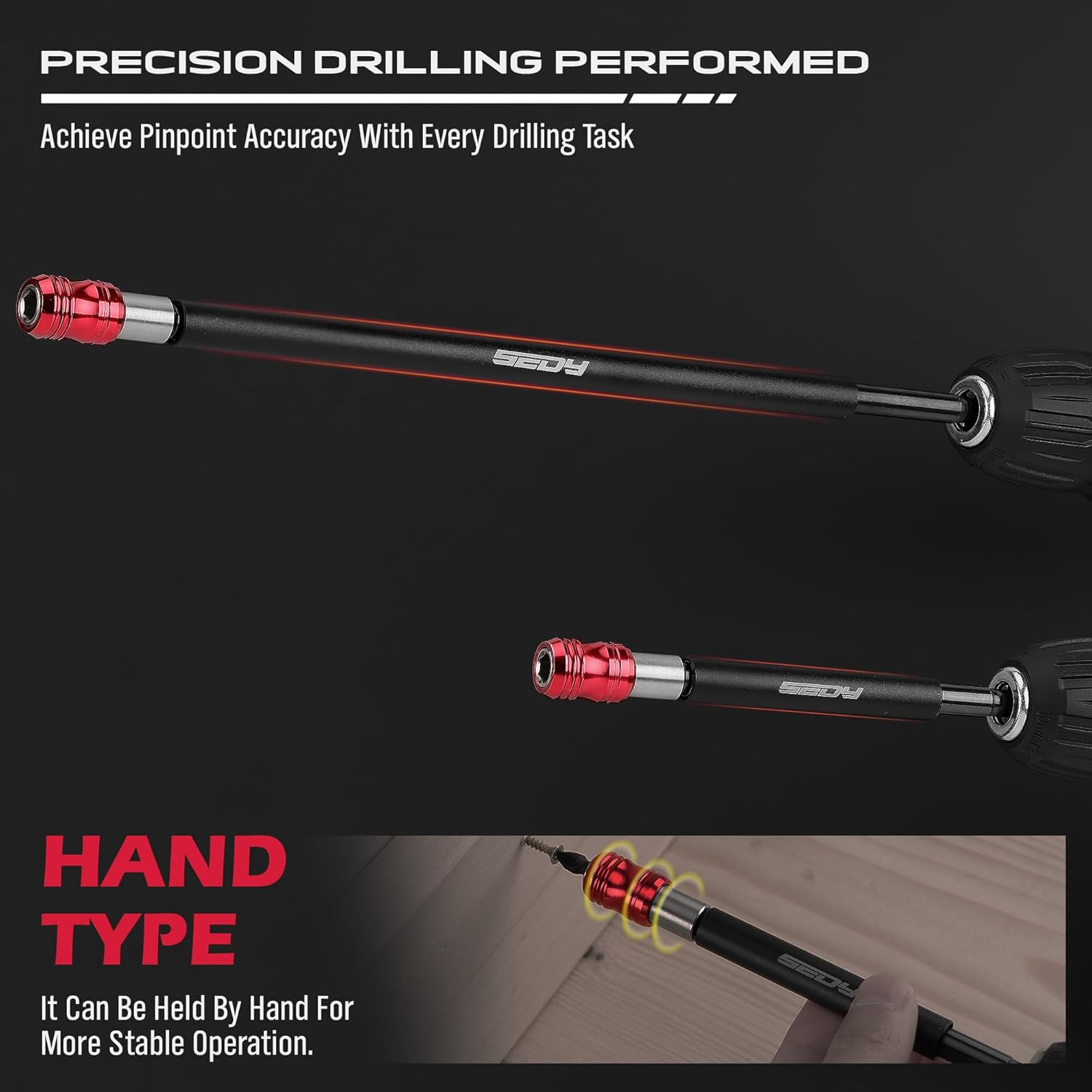 Magnetic Screwdriver Bit Holder Set: 2-Piece 1/4 Inch Hex Shank Quick Release Ex