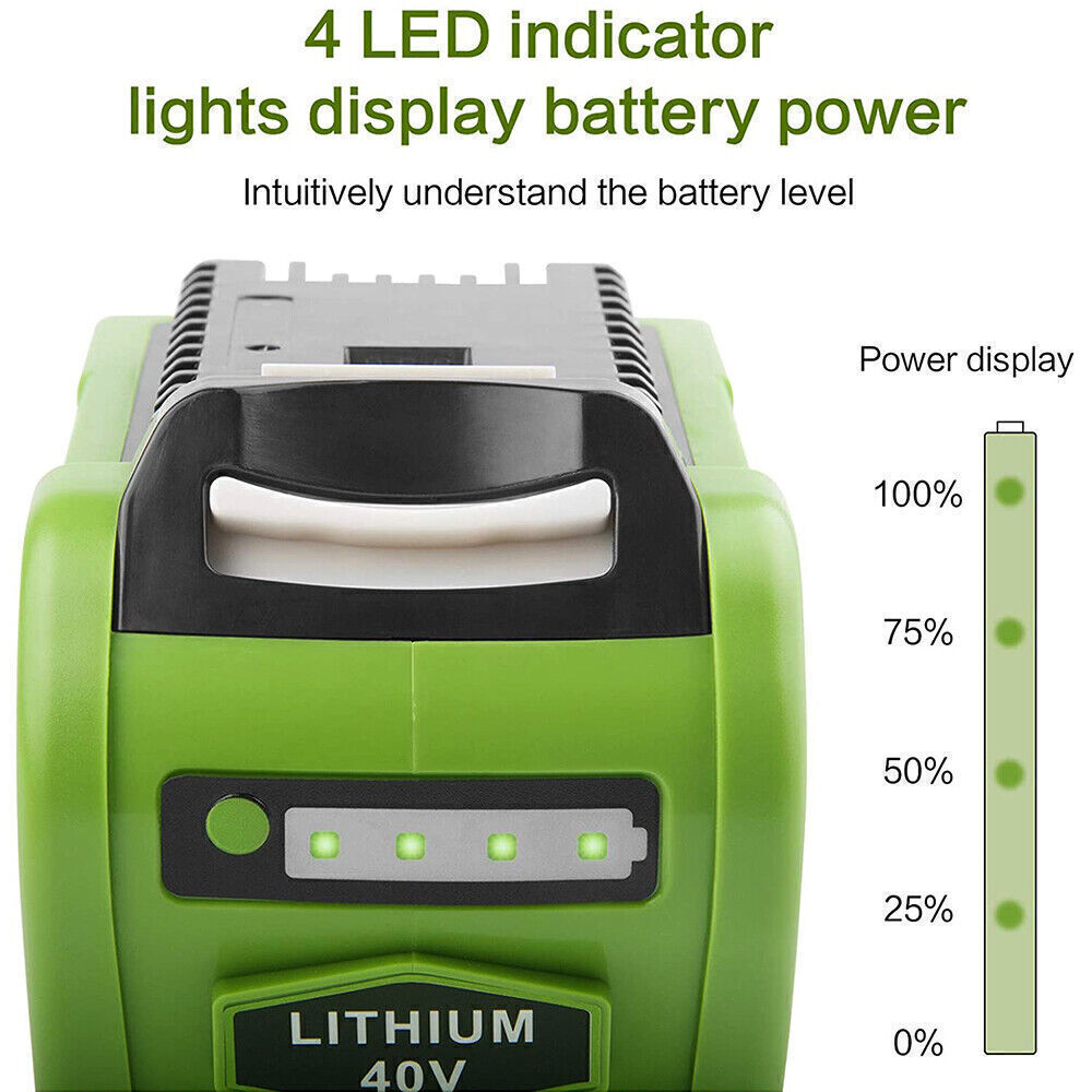 40V 6Ah For Greenworks G-MAX Lithium Battery 29472 29462 29252 20202 or Charger