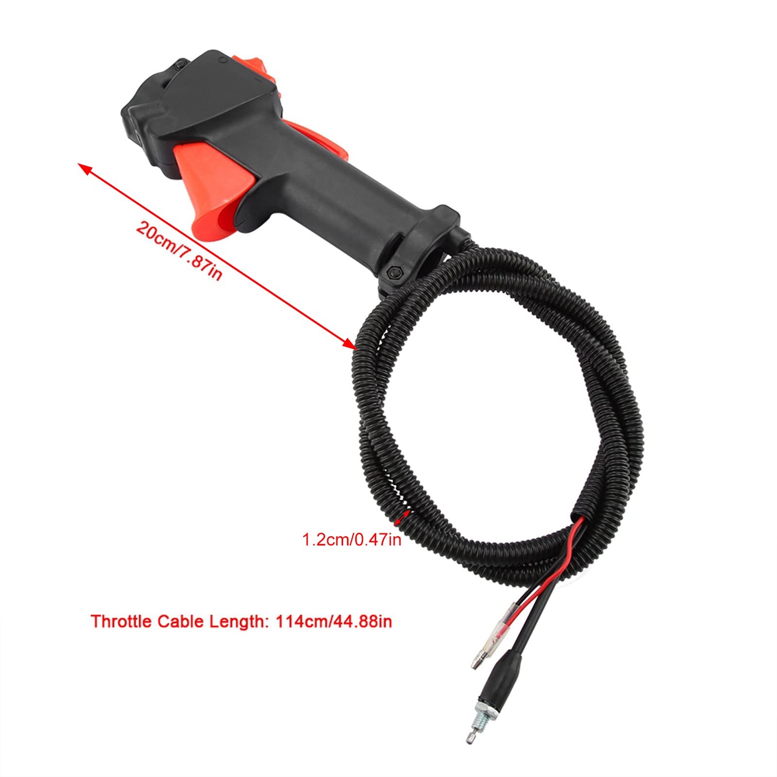26mm Throttle Control Handle Switch Trigger & 20cm Cable For Strimmer Trimmer