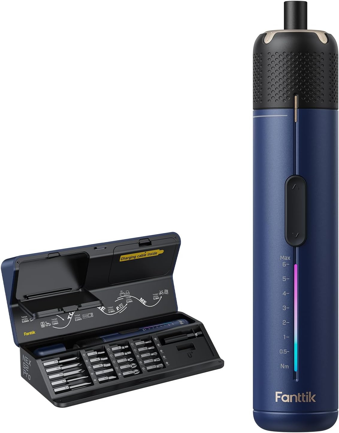 S2 Pro Electric Screwdriver, Cordless Screwdriver Set(Navy Blue) | 7 Torque Sett