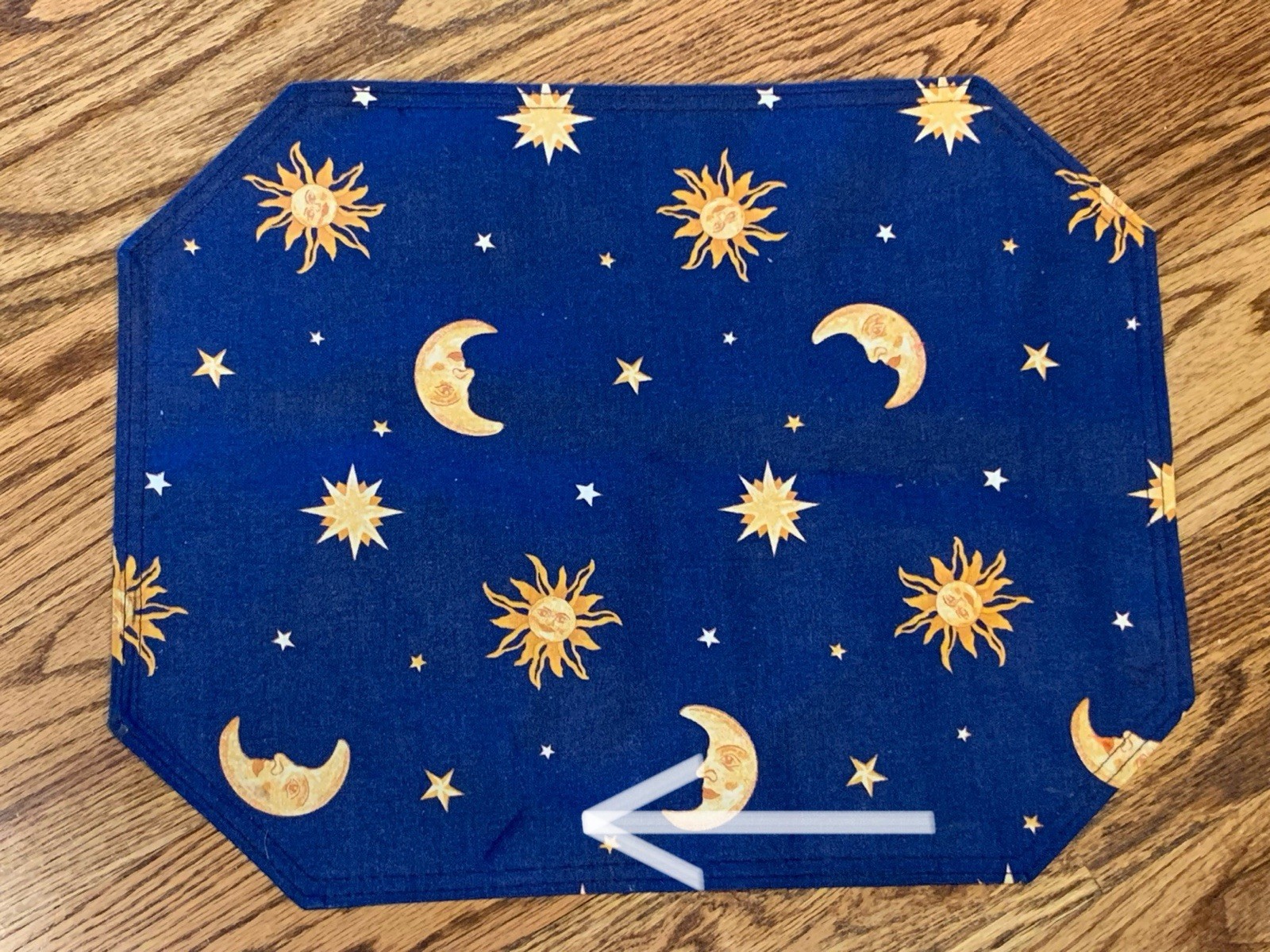 Vintage Celestial Cloth Placemats 17”x 13” New With Tags Set Of 5 Sun Moon Stars