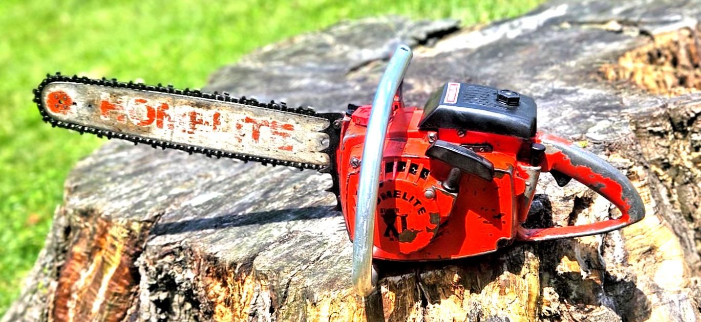 VTG Homelite Super XL Chainsaw Runs Well READ Description See Video