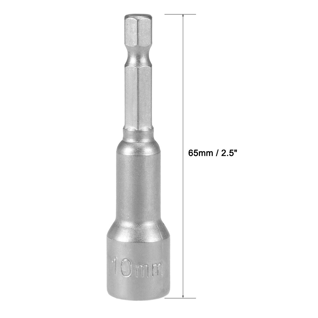 2pcs 1/4″ Quick-Change Hex Shank 10mm Magnetic Nut Setter Driver Drill Bit